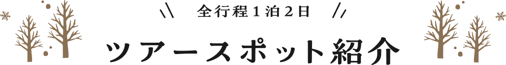 全行程1泊2日 ツアースポット紹介